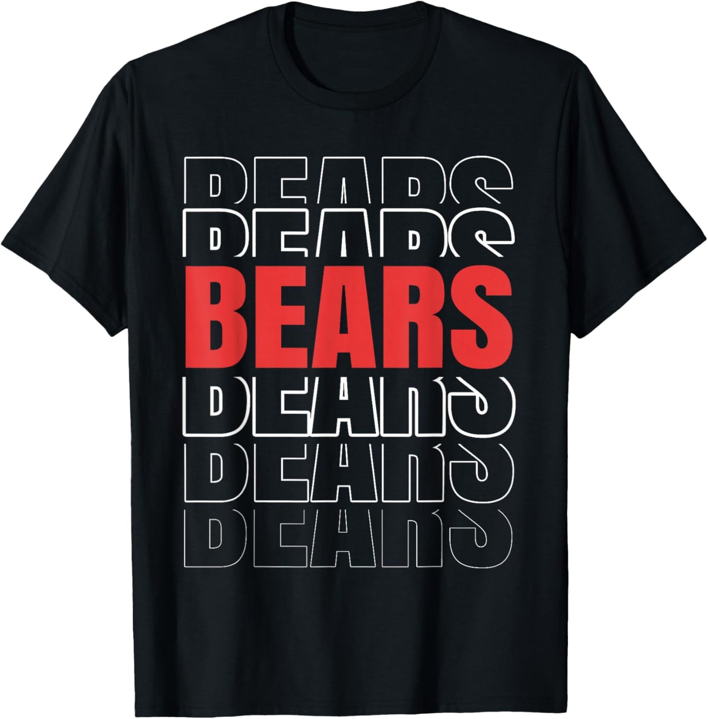 Retro Bear's Shirt Women Boys Girls Kids T-Shirt - T-Shirt | Black