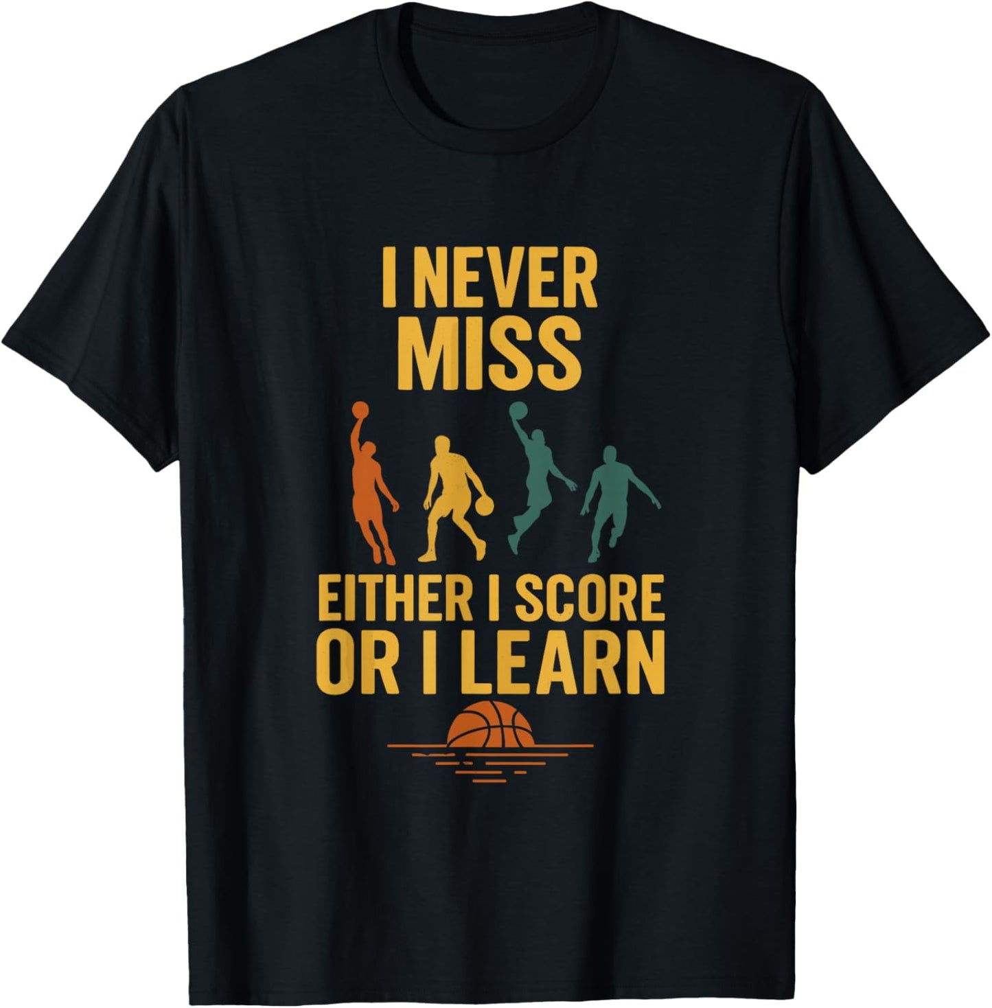 Basketball Shirt Boys Girls Men Women Youth Kids Players T-Shirt - T-Shirt | Black
