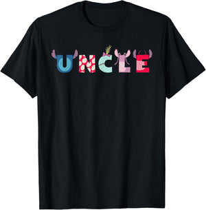 Disney Lilo & Stitch Uncle Birthday Gift Family Disney Trip T-Shirt - T-Shirt | Black