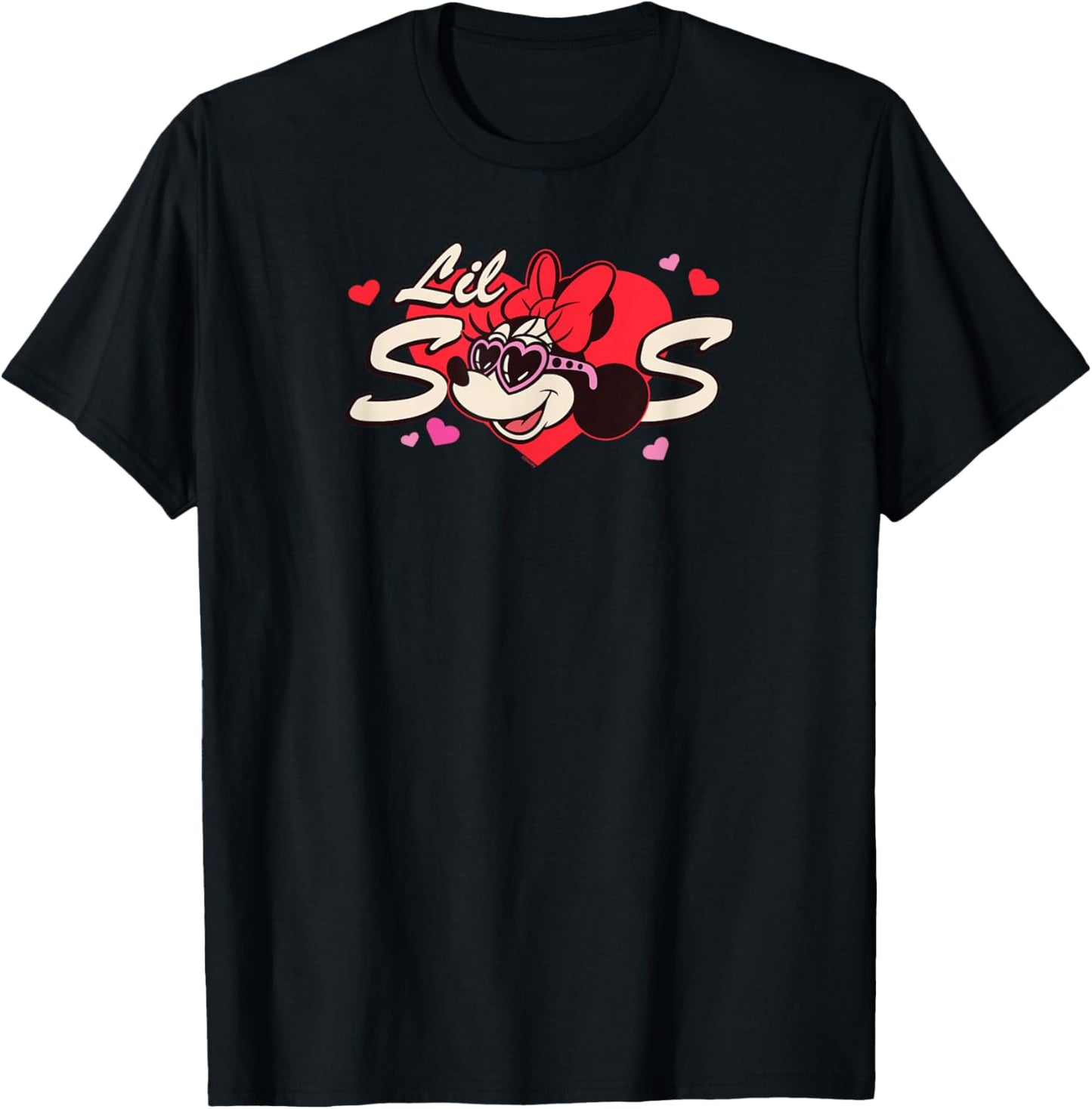 Disney Valentine's Day Lil Sis Gift Family Matching Trip T-Shirt - T-Shirt | Black