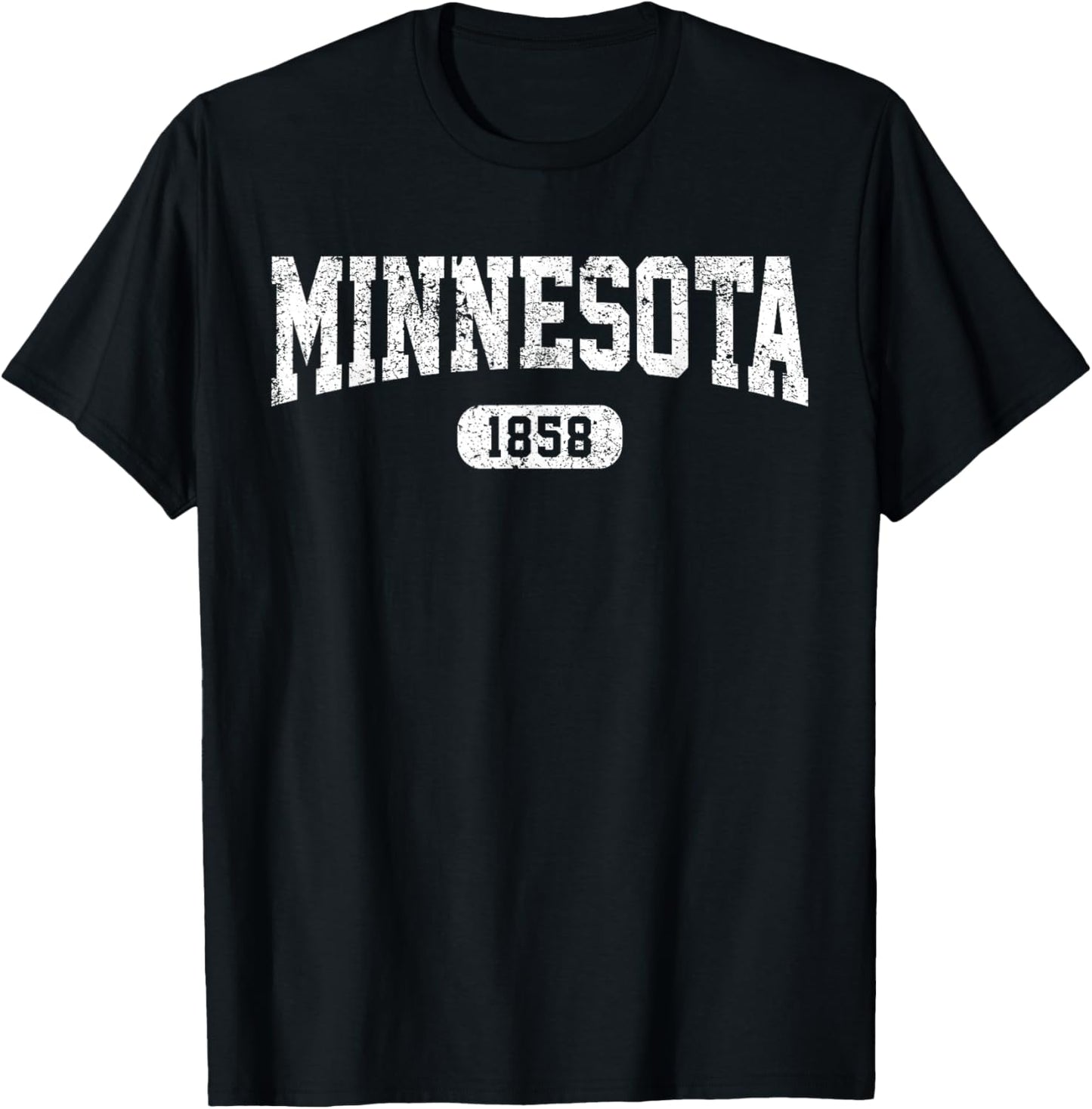 Minnesota Throwback MN State Vintage Est. 1858 Minnesota T-Shirt - T-Shirt | Black