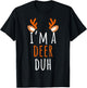 Im A Deer Costume Funny Reindeer Sven Adult Cute Matching T-Shirt - T-Shirt | Black