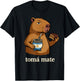 Argentinian Capybara Yerba Mate Argentina Argentine Alfajor T-Shirt - T-Shirt | Black