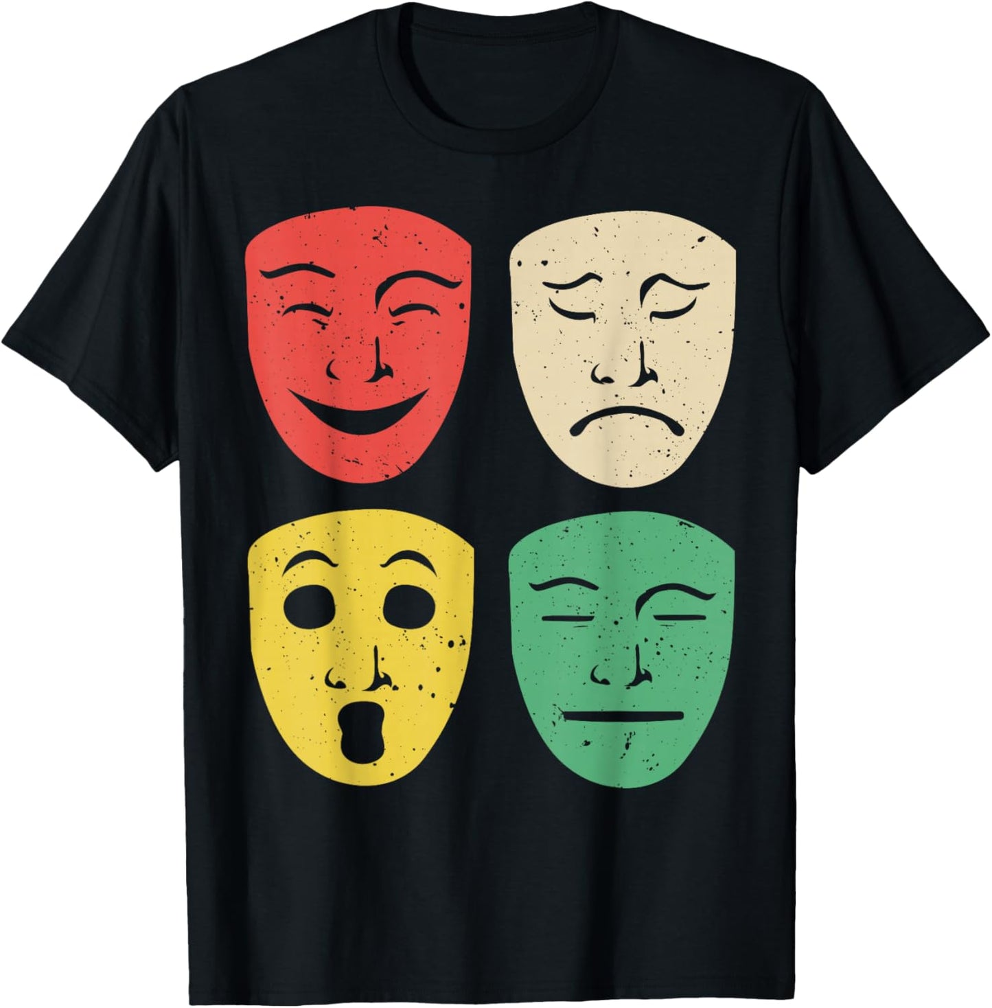 Cool Musical Theater Art Women Broadway Mask Theatre T-Shirt - T-Shirt | Black
