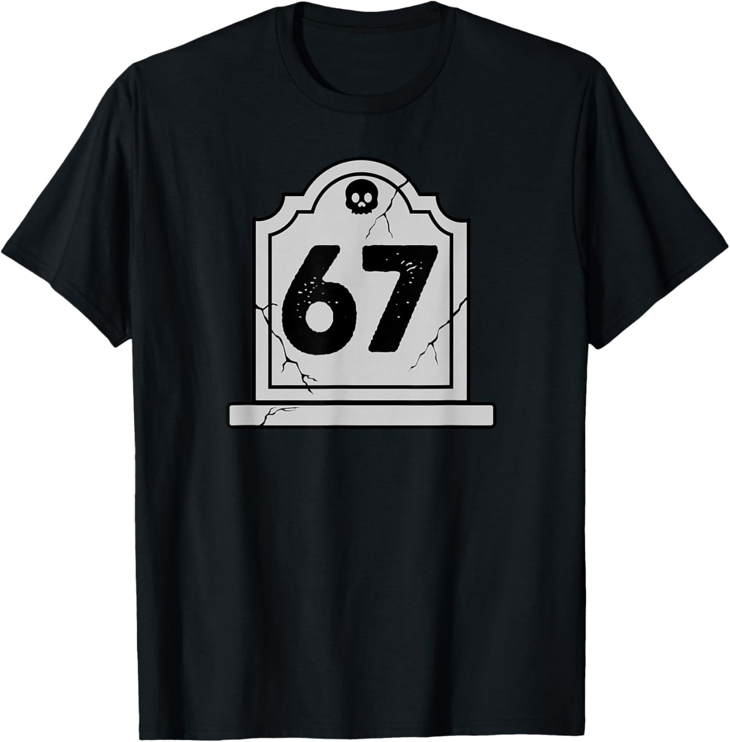 Halloween Number 6 7 Gravestone Costume T-Shirt - T-Shirt | Black