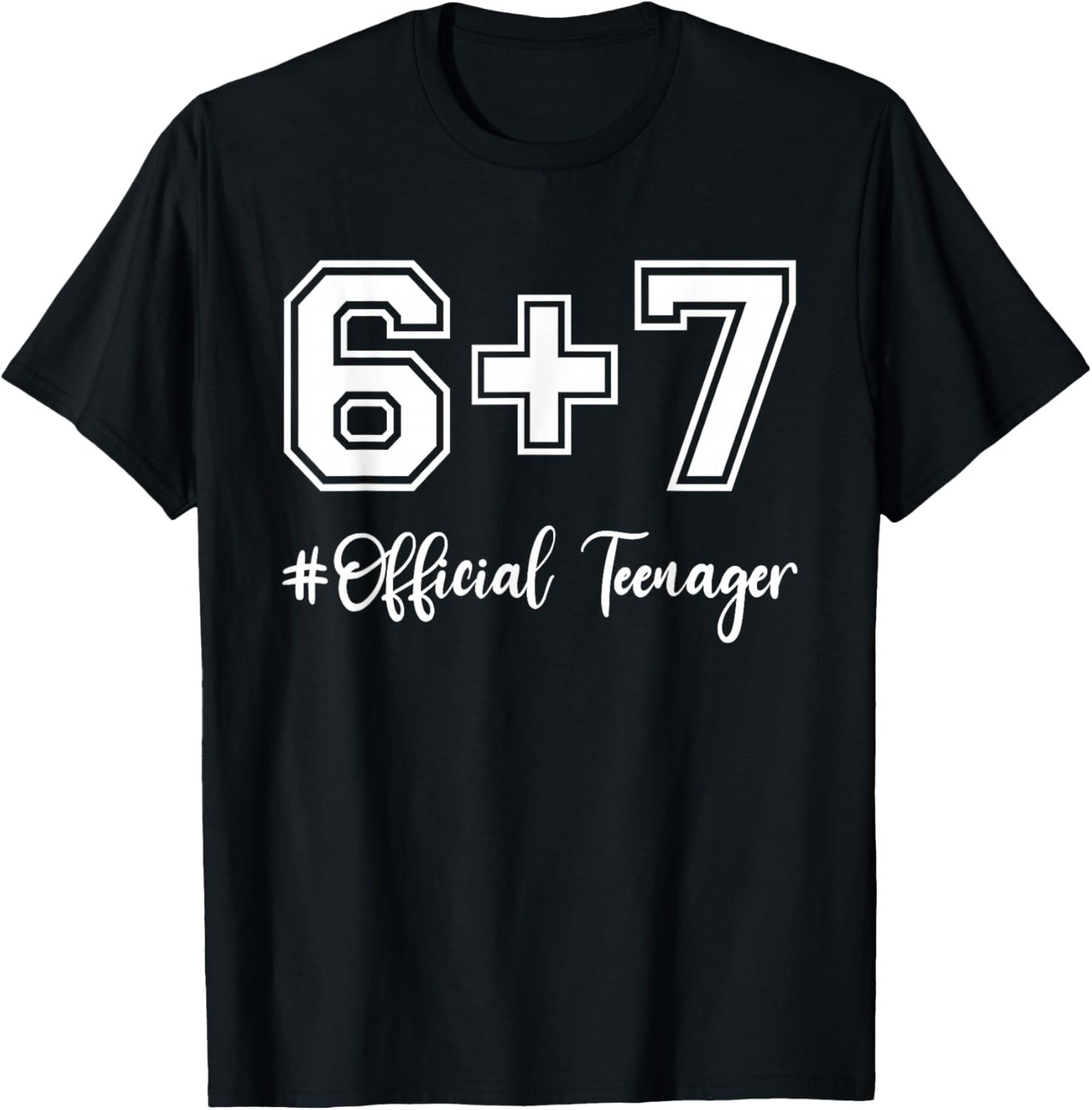 Funny 13th Birthday Official Teenager 6+7 Year Old Boys Kids T-Shirt - T-Shirt | Black