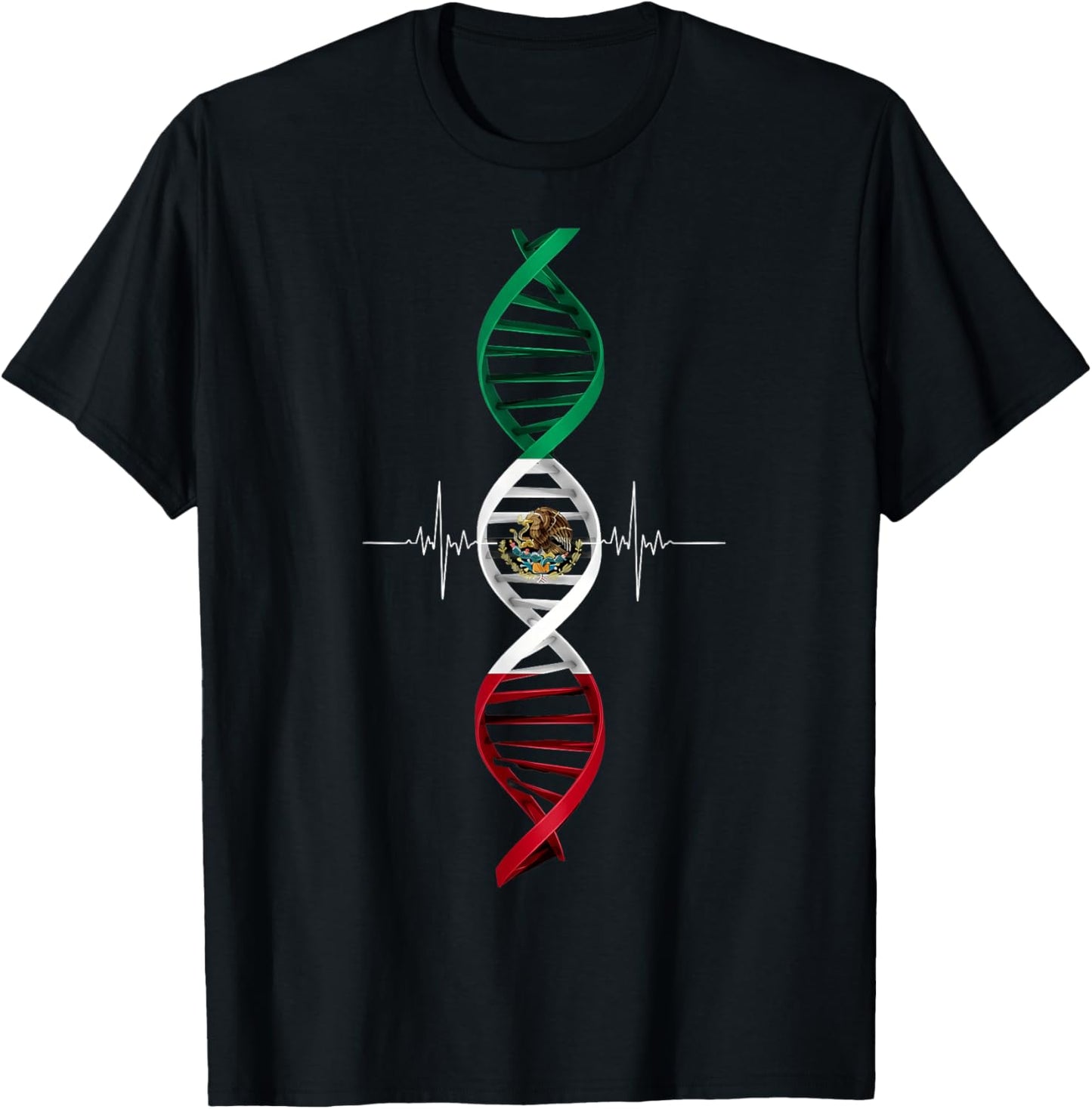 Mexico Flag Mexican Pride Mexican Roots Mexican Flag T-Shirt - T-Shirt | Black