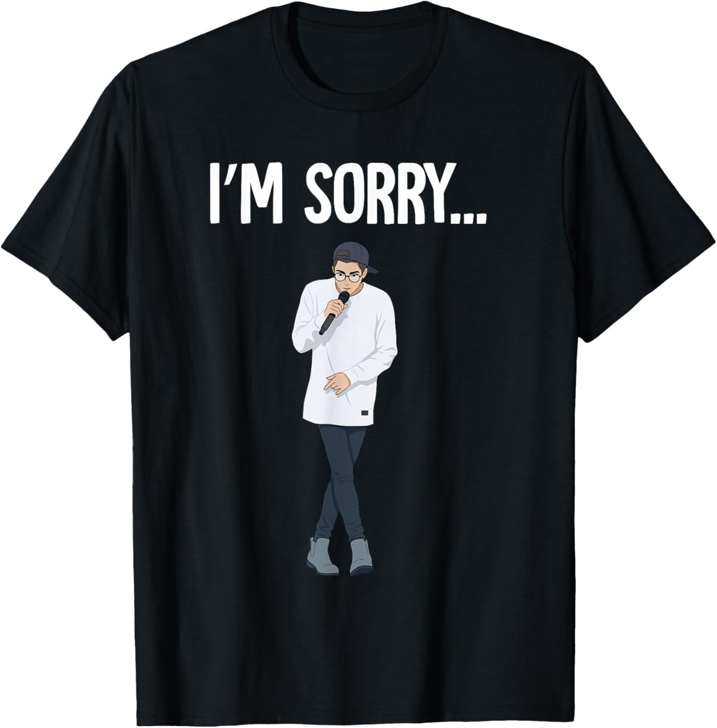 Sorry Guy Meme Trending T-Shirt - T-Shirt | Black