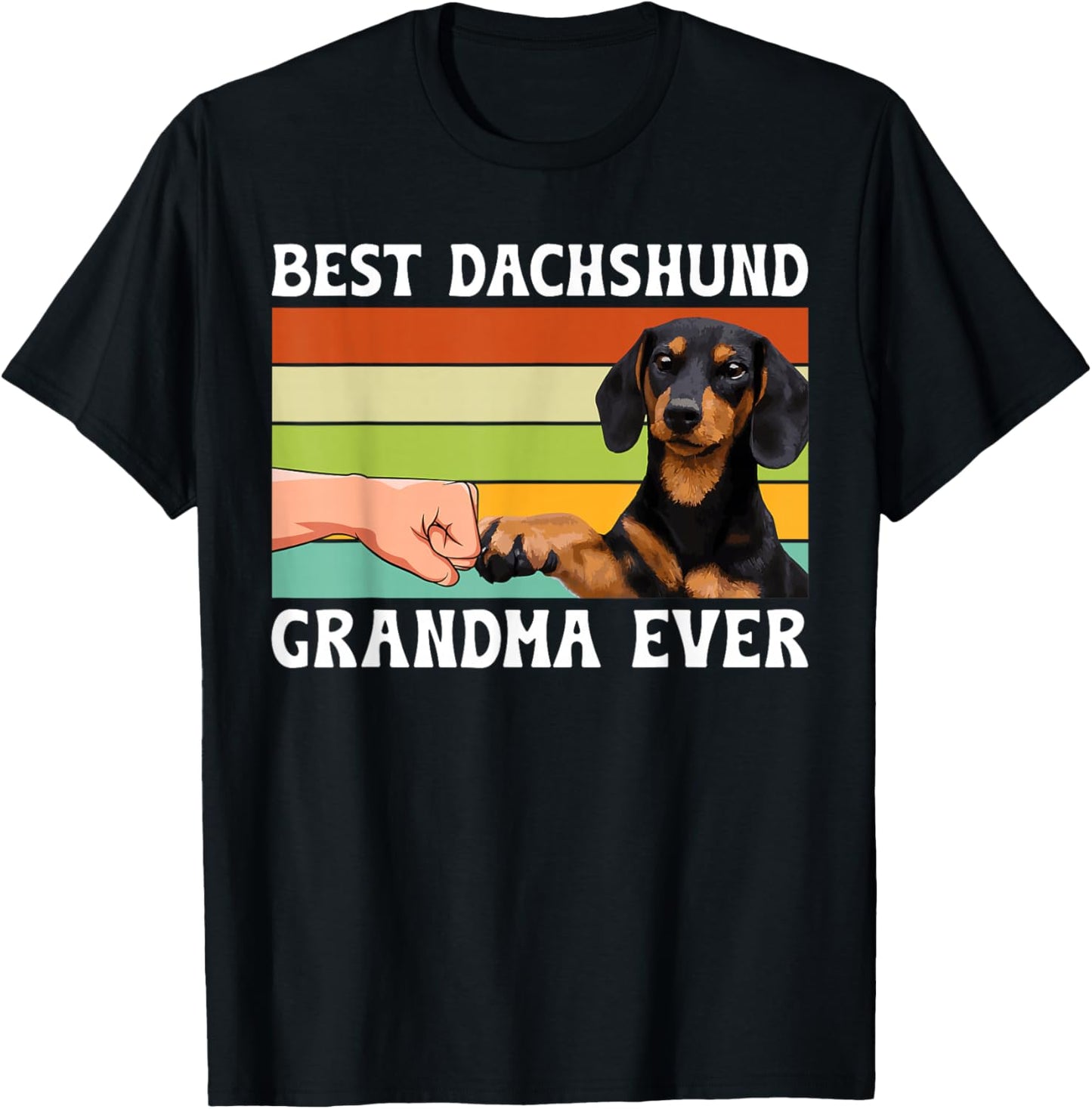 Best Dachshund Grandma Ever Dachshund Grandmother T-Shirt - T-Shirt | Black