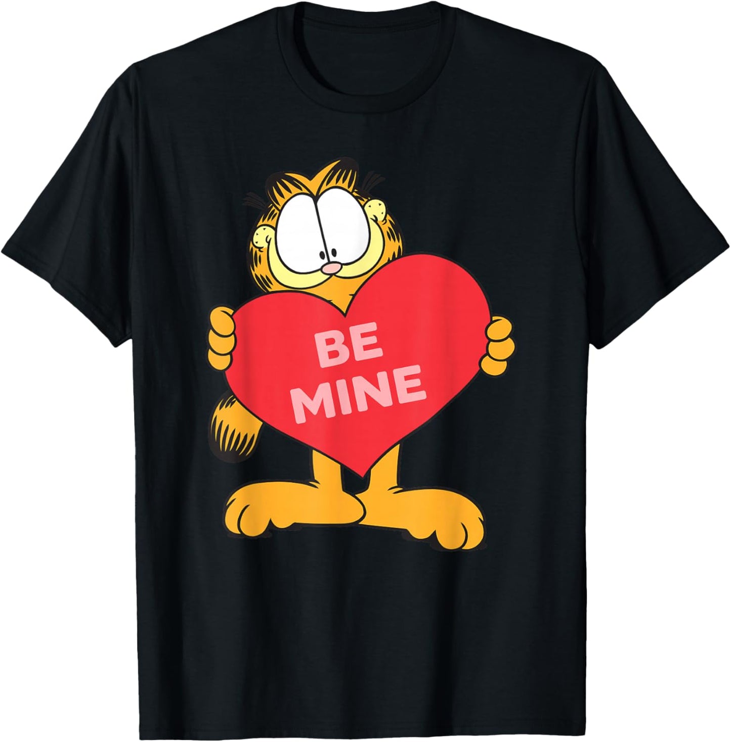 Garfield Valentine's Day Be Mine Romantic Poster T-Shirt - T-Shirt | Black