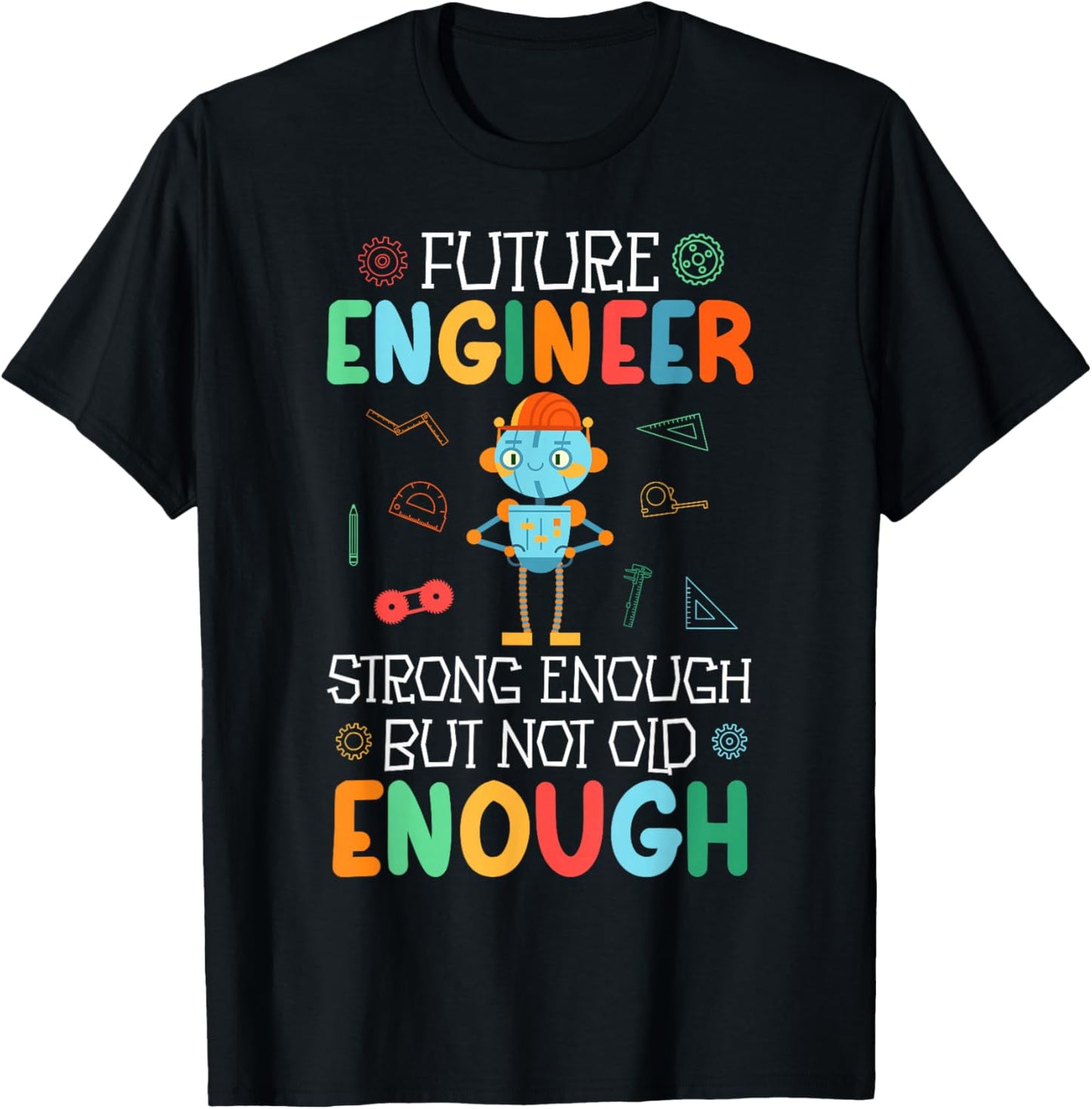 Funny Future Engineer Boy Robotics Engineering Robot T-Shirt - T-Shirt | Black