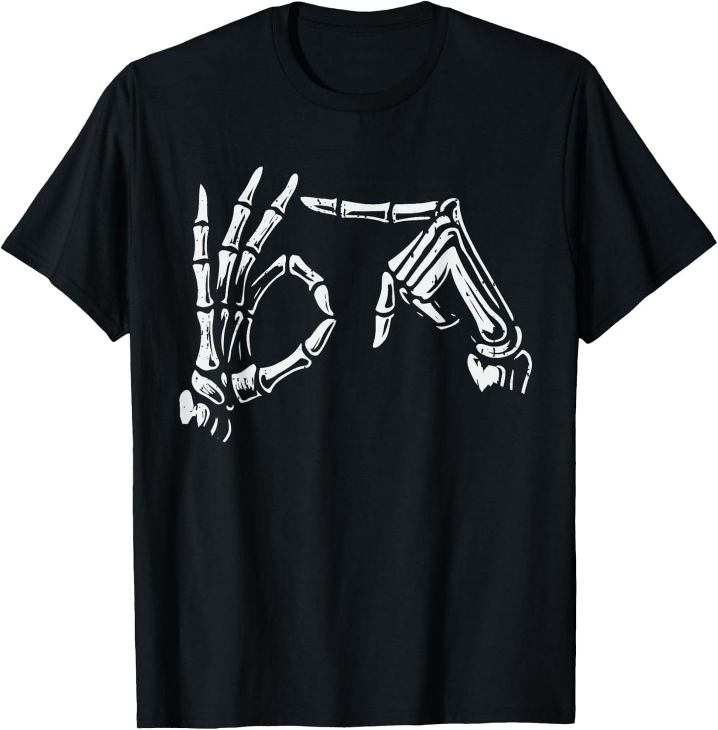 67 Meme Trendy Skeleton Halloween Funny Six Seven Gen Alpha T-Shirt - T-Shirt | Black