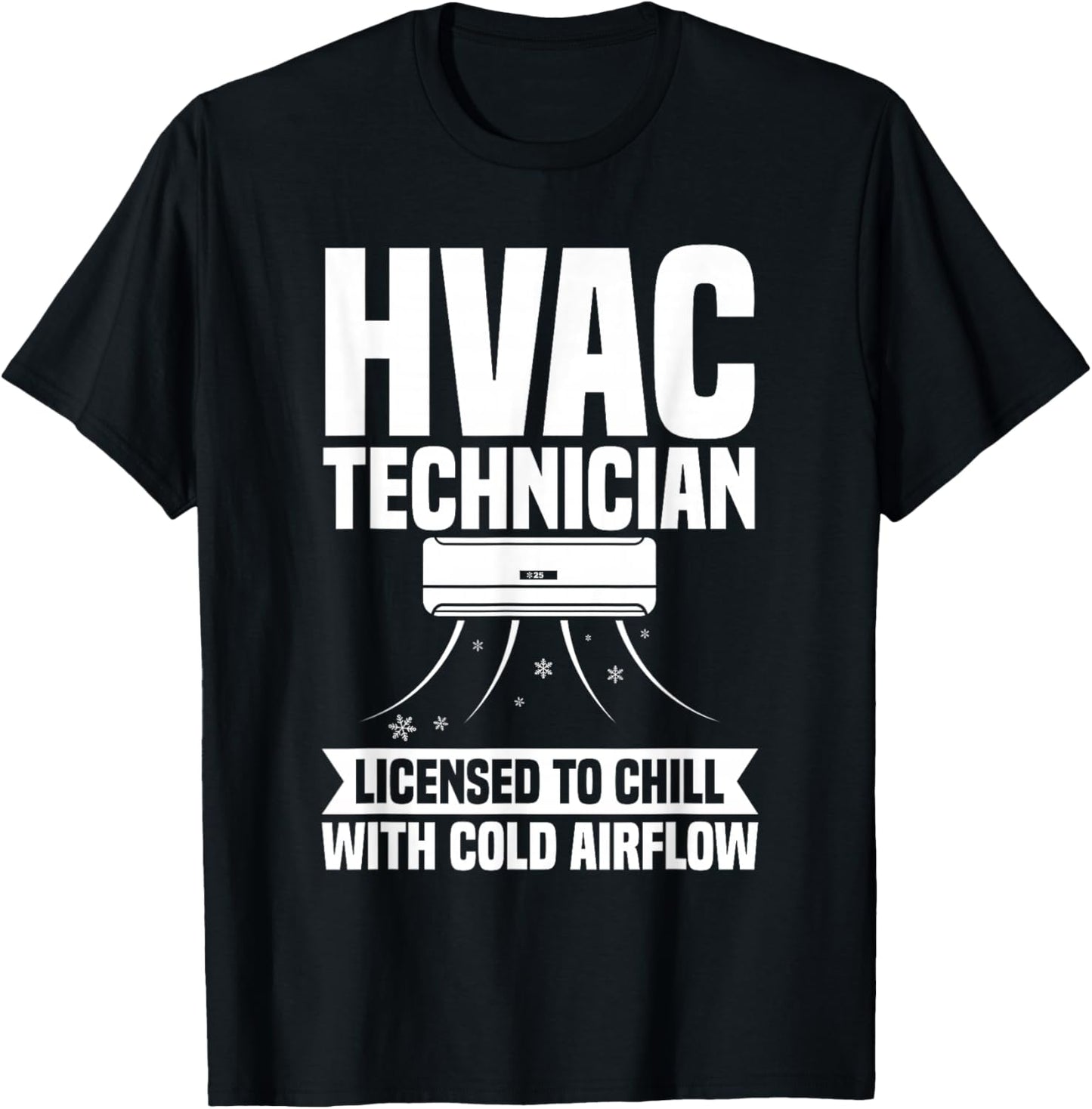 HVAC Technician Costume - Professional Repairman Mechanics T-Shirt - T-Shirt | Black