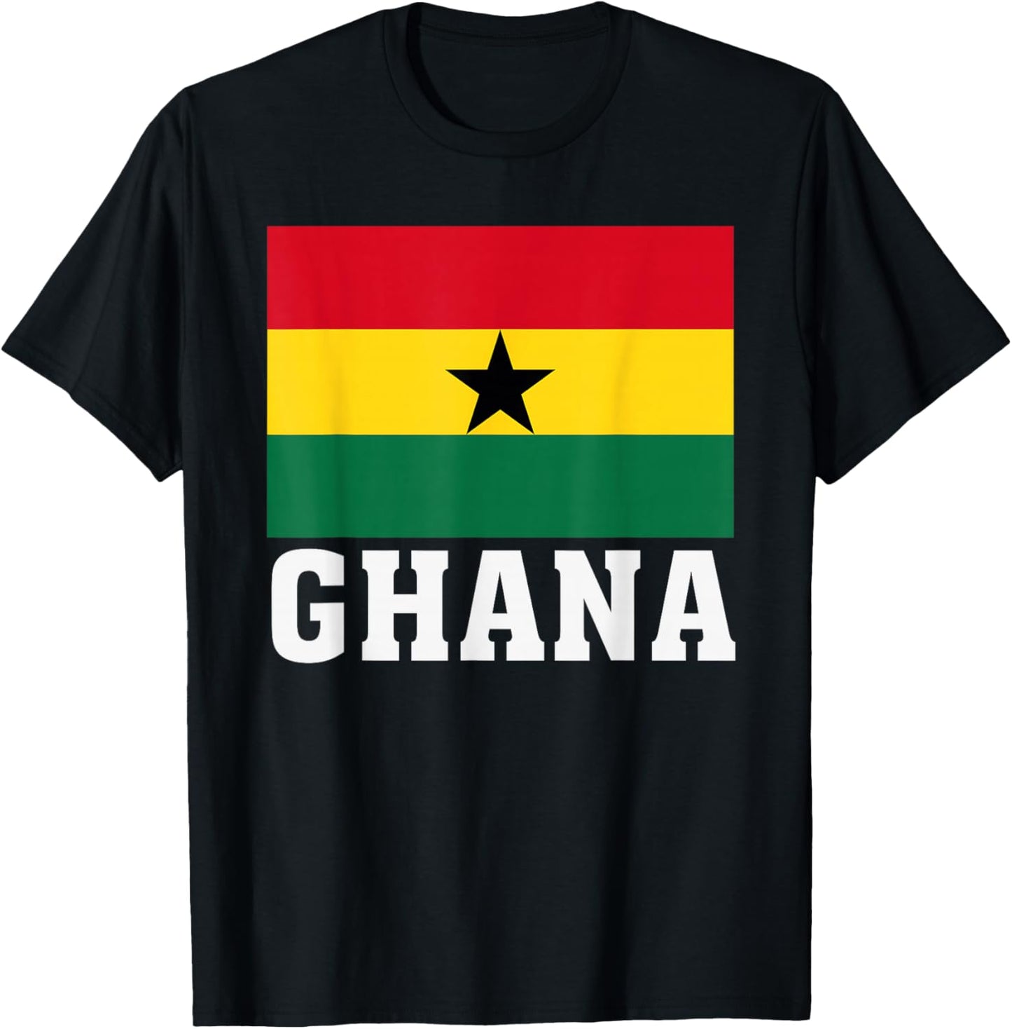 Ghana Flag Patriotic National Roots Souvenir T-Shirt - T-Shirt | Black