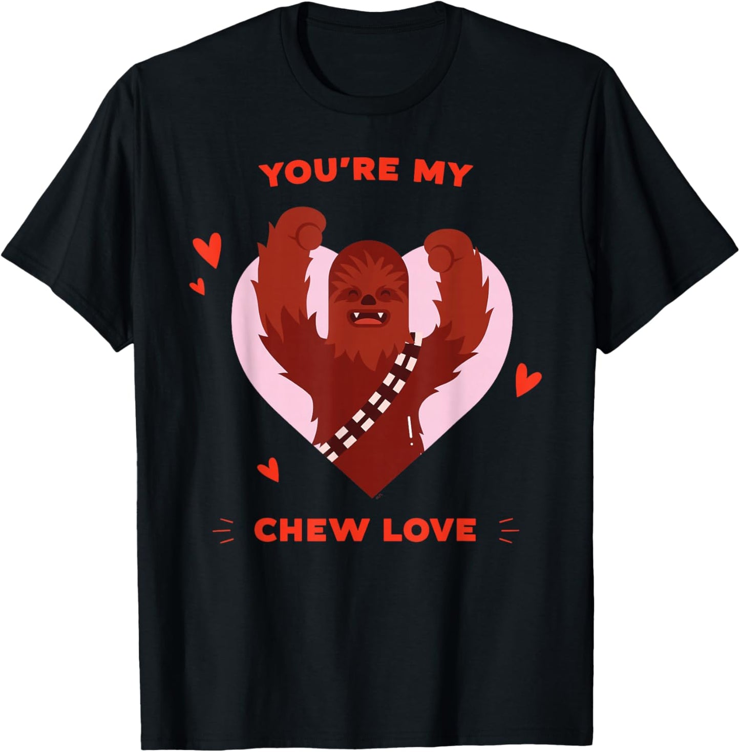 Star Wars Valentine's Day "You're My Chew Love" Chewbacca T-Shirt - T-Shirt | Black