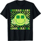 Shenanigans Coordinator Retro Smile Shamrock St Patricks Day T-Shirt - T-Shirt | Black