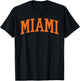 Miami - Throwback Design Print - Classic Vintage Men Women T-Shirt - T-Shirt | Black