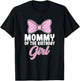 Mommy of The Birthday Girl Pink Bow Birthday Party Mom T-Shirt - T-Shirt | Black