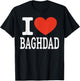I Love Baghdad City Heart Graphic Souvenir Travel T-Shirt - T-Shirt | Black