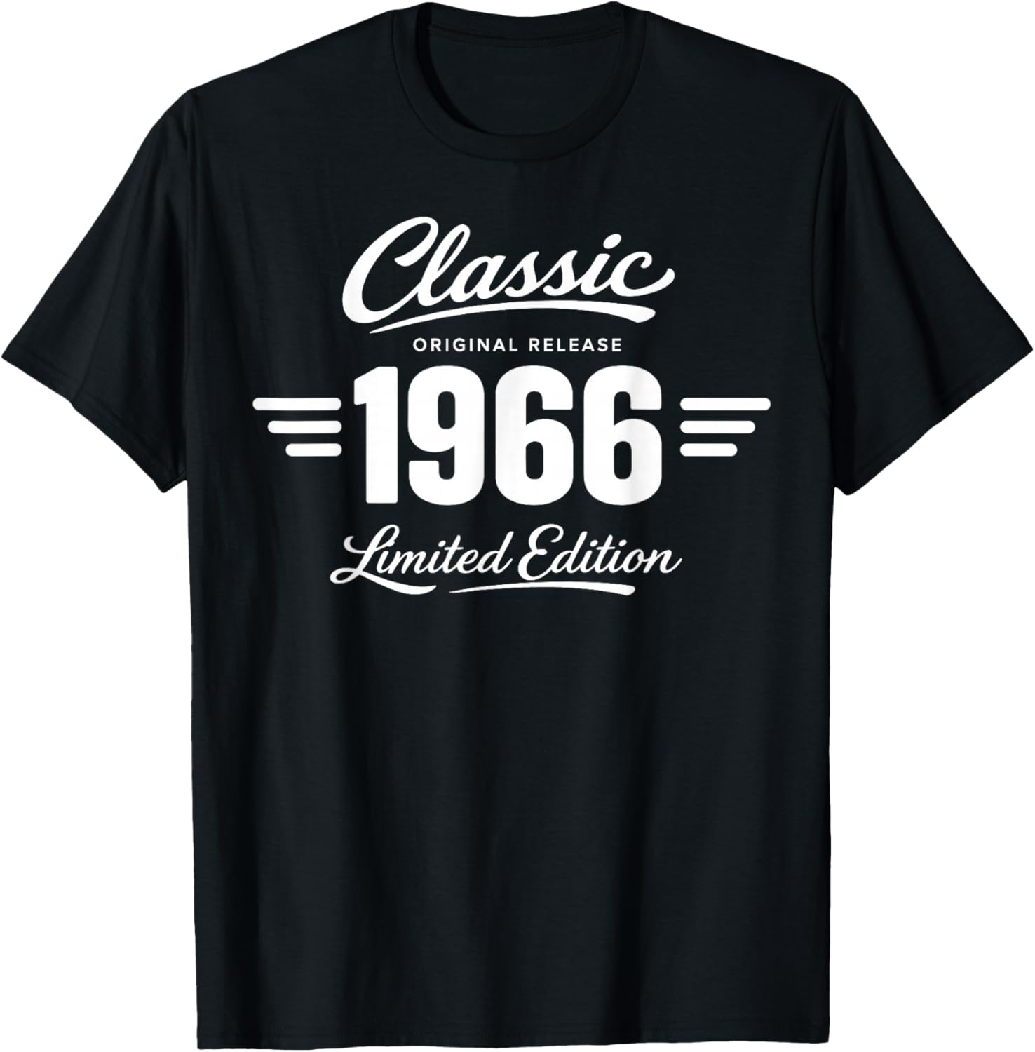 60th Birthday Man Woman 60 Years 1966 Decorative Gift Funny T-Shirt - T-Shirt | Black