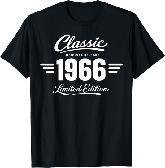 60th Birthday Man Woman 60 Years 1966 Decorative Gift Funny T-Shirt - T-Shirt | Black