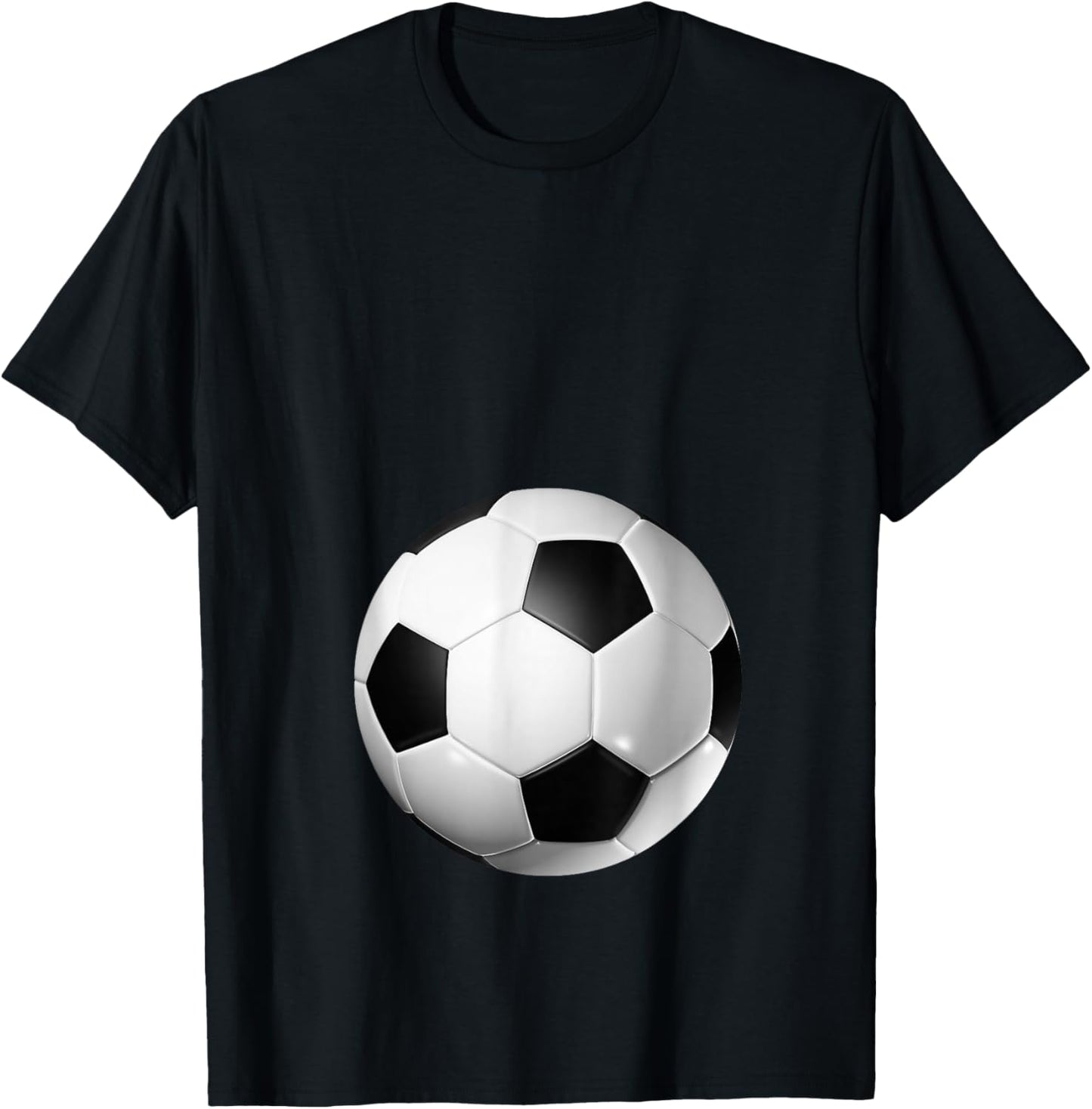 Soccer Baby Bump Pregnancy T-Shirt - T-Shirt | Black