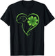 Labrador Retriever Shamrock Heart St Patricks Day Women Men T-Shirt - T-Shirt | Black