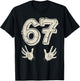 67 Six Seven 6 7 Kids 67 Youth Boys 6-7 Meme Funny Hands 67 T-Shirt - T-Shirt | Black
