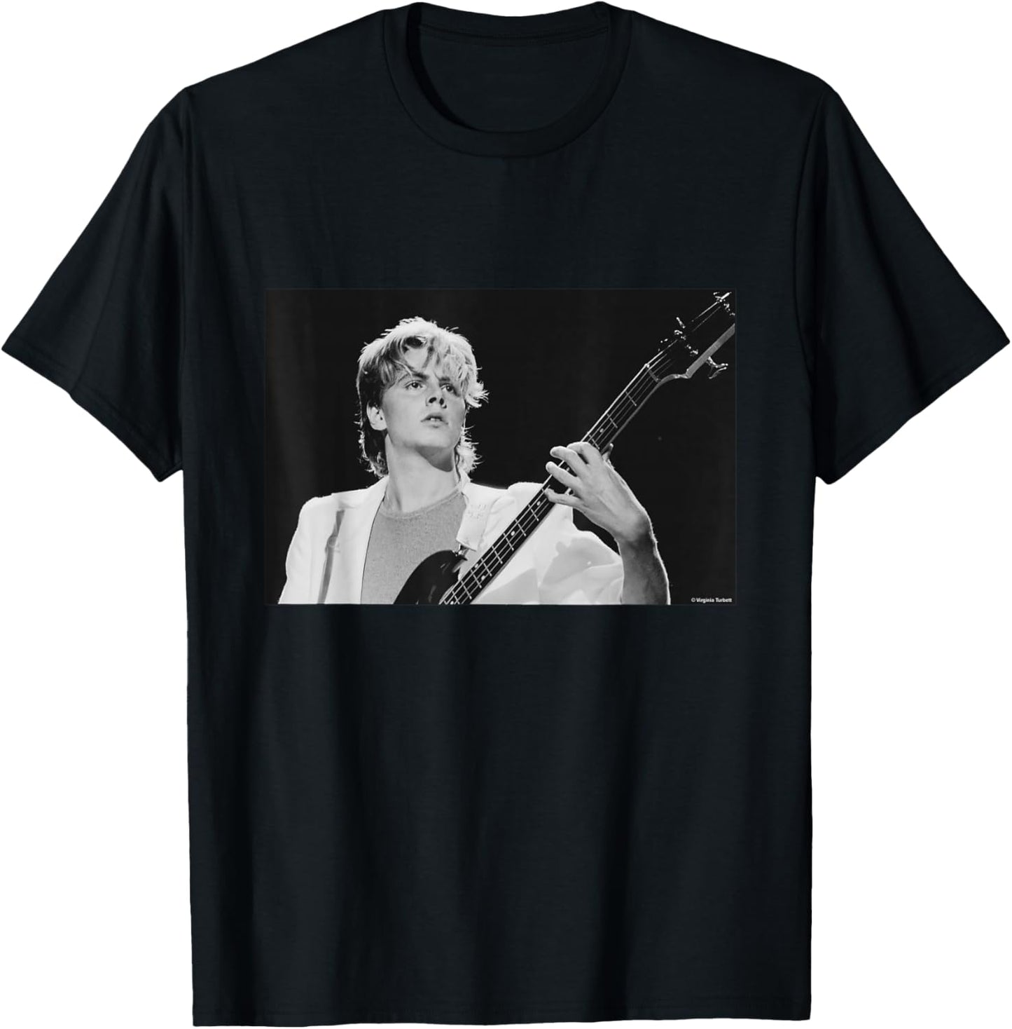 Duran Duran Bassist John Taylor Rio by Virginia Turbett T-Shirt - T-Shirt | Black