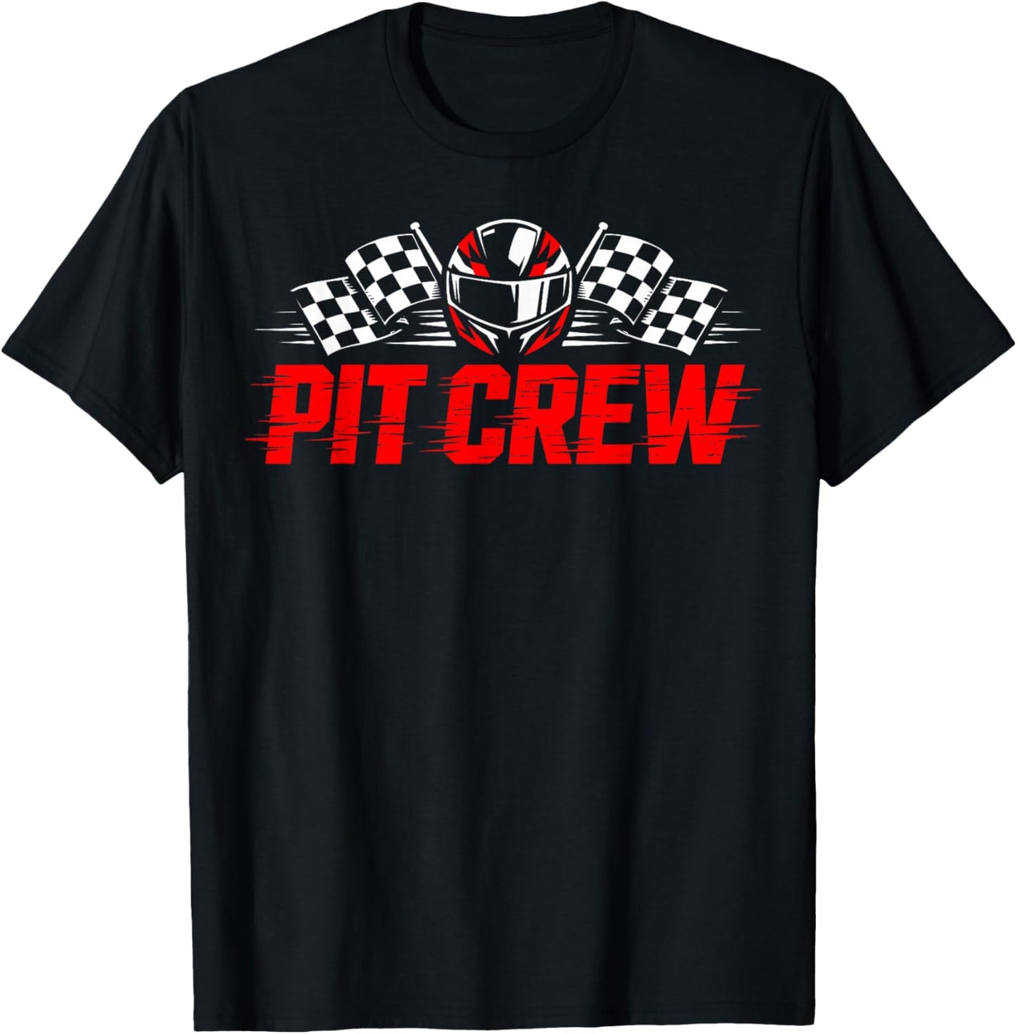 Pit Crew Birthday Party for Family Matching Race Car Racing T-Shirt - T-Shirt | Black