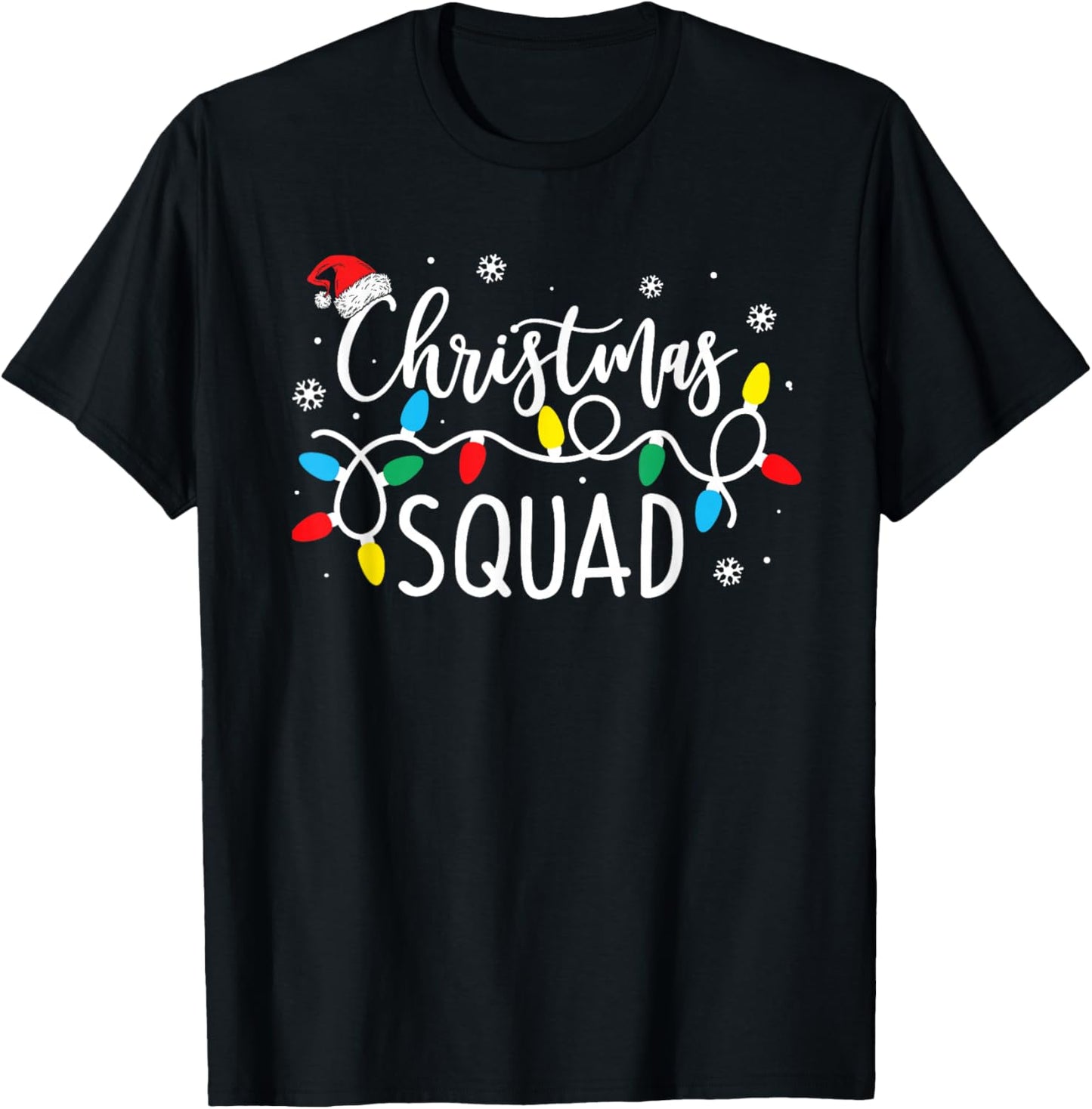 Christmas Squad Santa Family Matching Pajamas Xmas Boys Men T-Shirt - T-Shirt | Black
