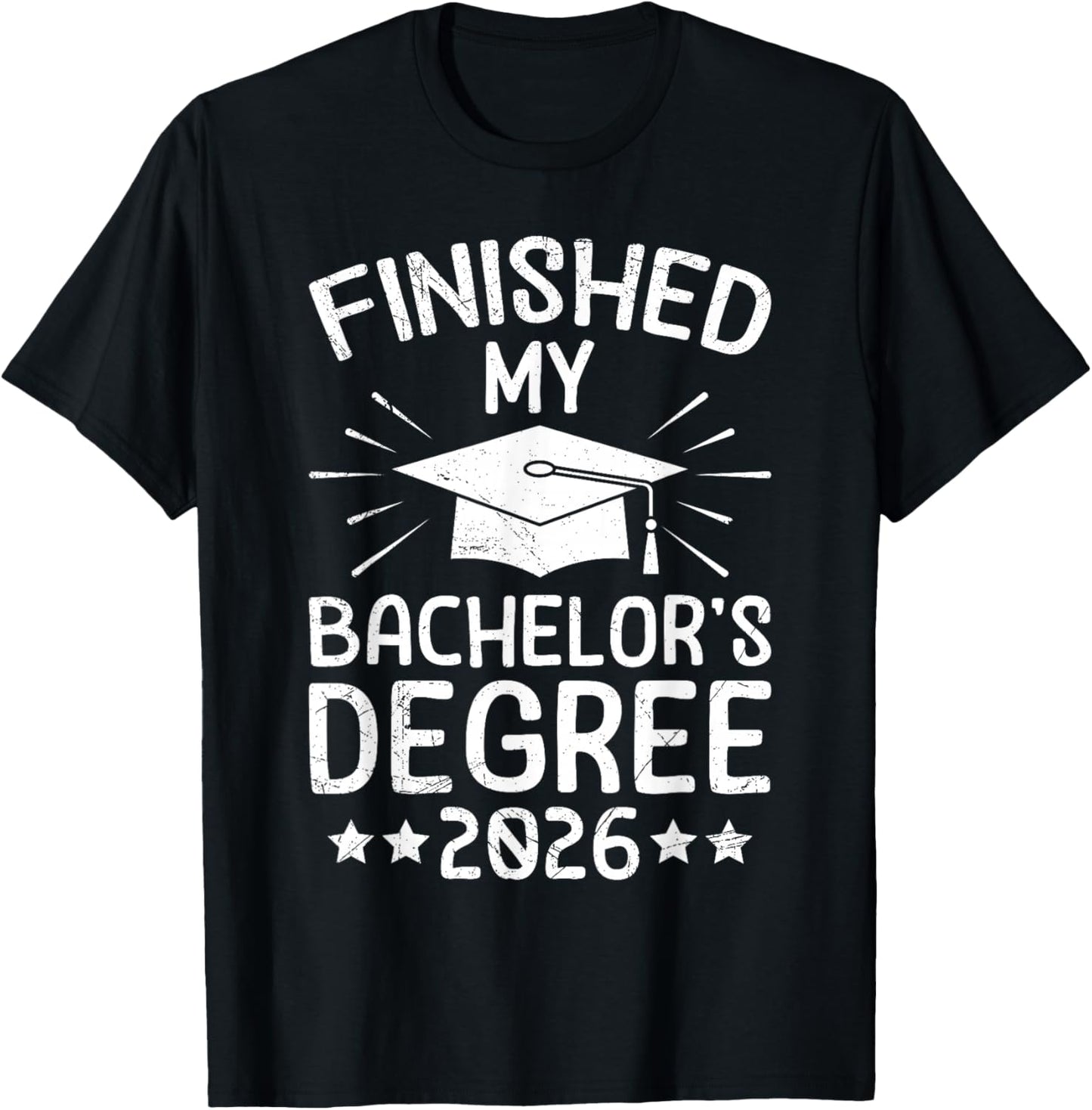 Bachelor's Examination Finished Bachelors Degree 2026 T-Shirt - T-Shirt | Black