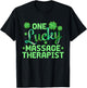 One Lucky Massage Therapist Funny St Patrick's Day T-Shirt - T-Shirt | Black