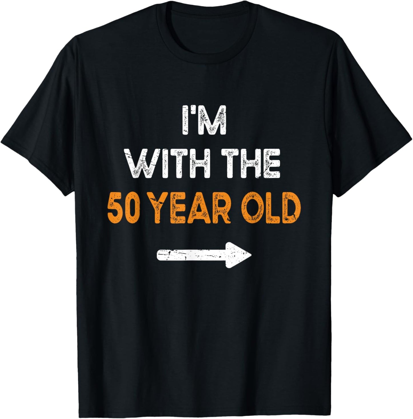 I'm with The 50 Year Old Easy Matching Halloween Costume T-Shirt - T-Shirt | Black