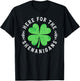 Here for The Shenanigans St Patricks Day Men Women Kids T-Shirt - T-Shirt | Black