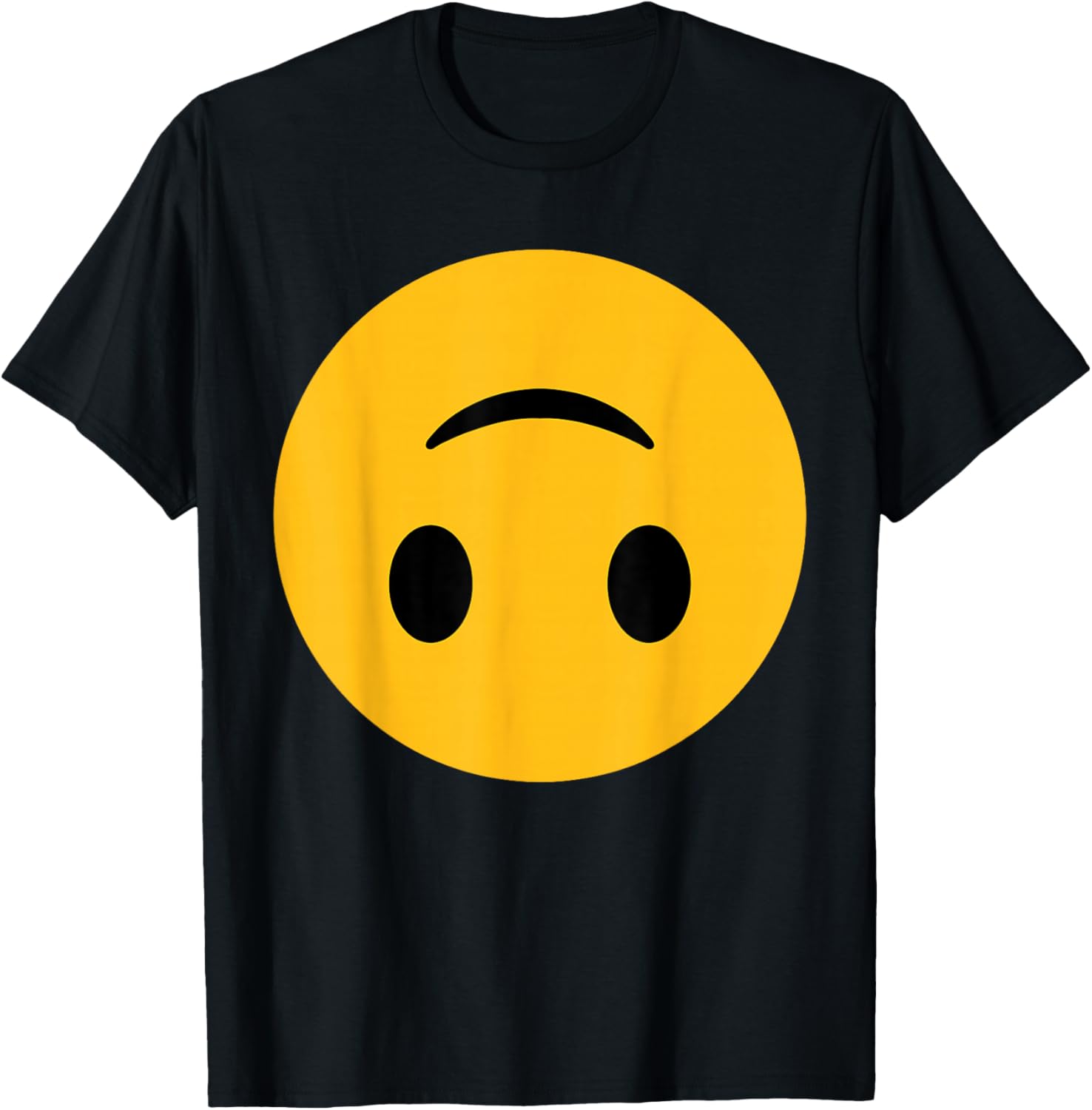 Funny Emoticon Smiling Upside Down Face Silly Sarcasm T-Shirt - T-Shirt | Black