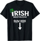 Irish Breathalyzer Blow Here St Patricks Day Drinking Humor T-Shirt - T-Shirt | Black