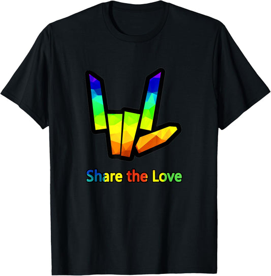 Sharer Share The Love Merch Kids Birthday Gifts T-Shirt - T-Shirt | Black