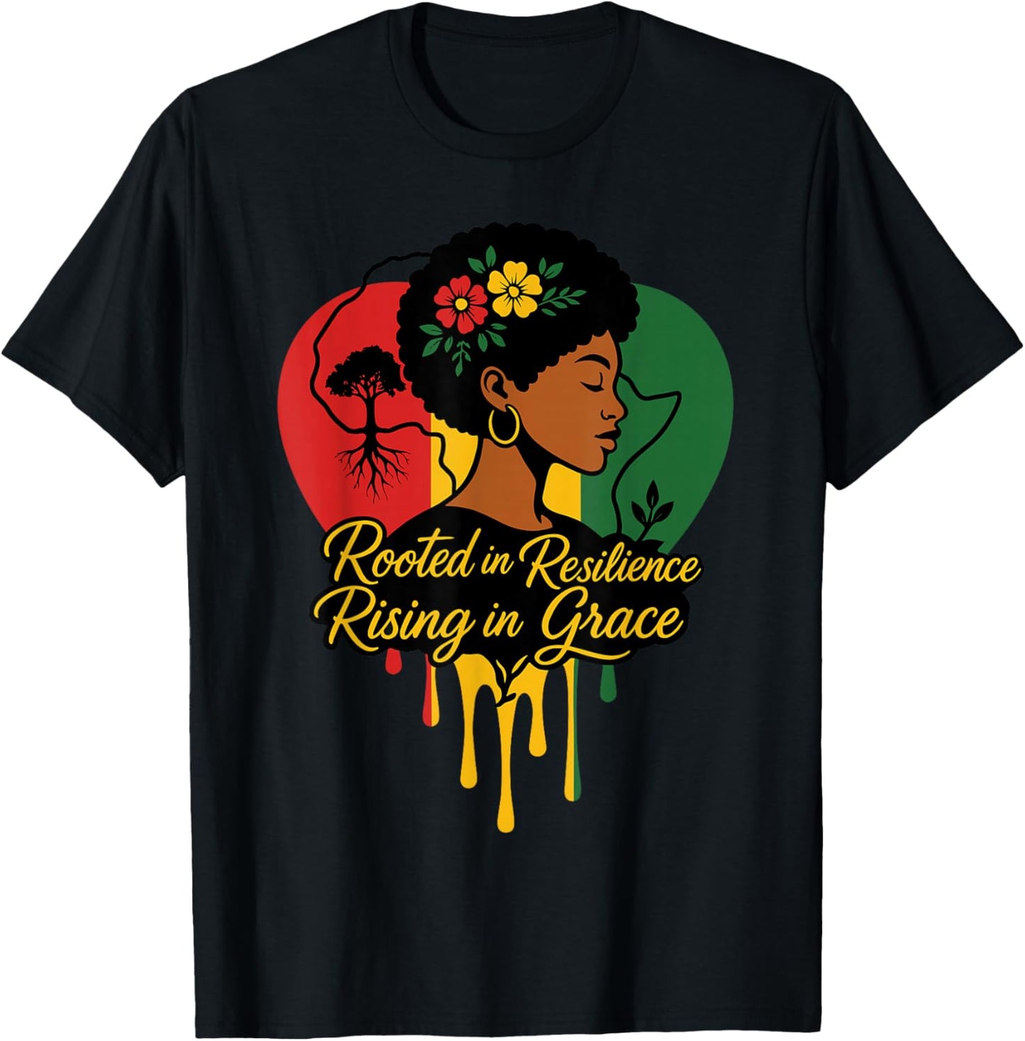 Black History Month Heritage African American Black mom T-Shirt - T-Shirt | Black