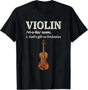Violin Orchestra Funny Music Definition T-Shirt - T-Shirt | Black