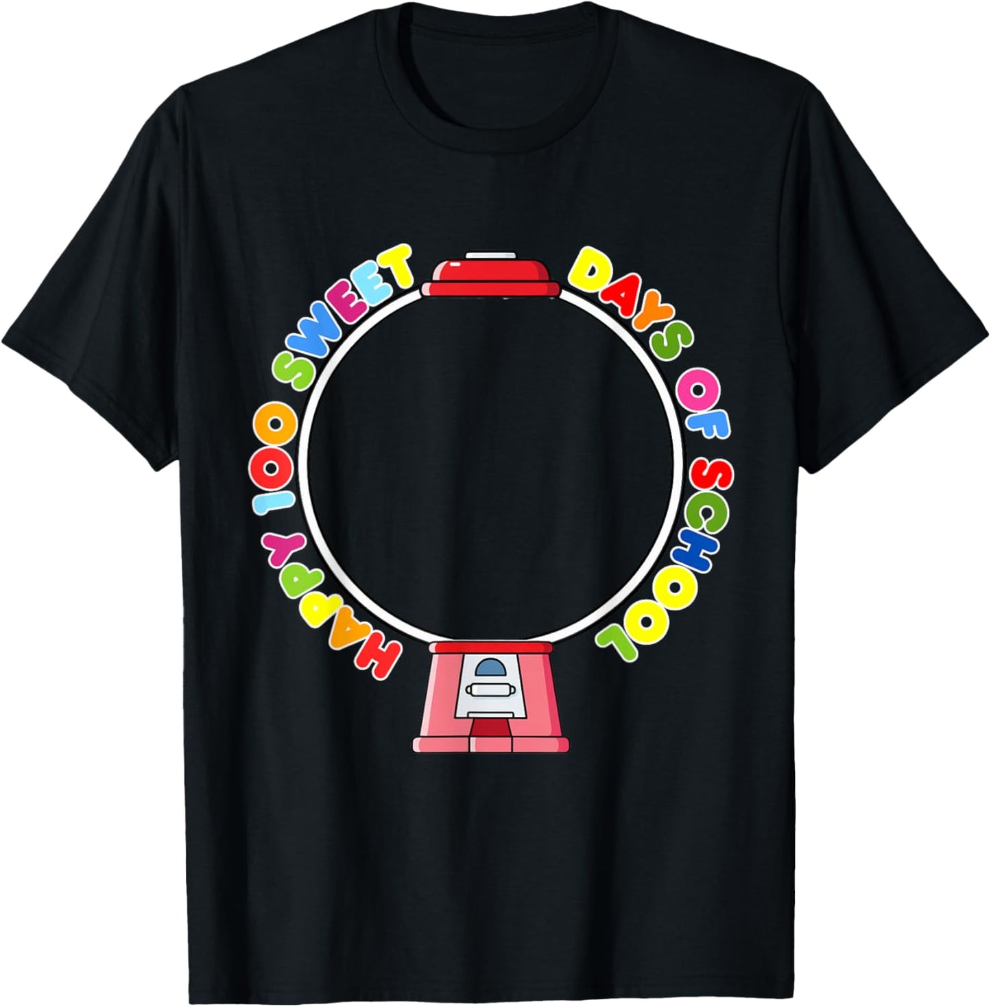 100 Days of School Gumball Machine Empty Easy DIY 100th Day T-Shirt - T-Shirt | Black