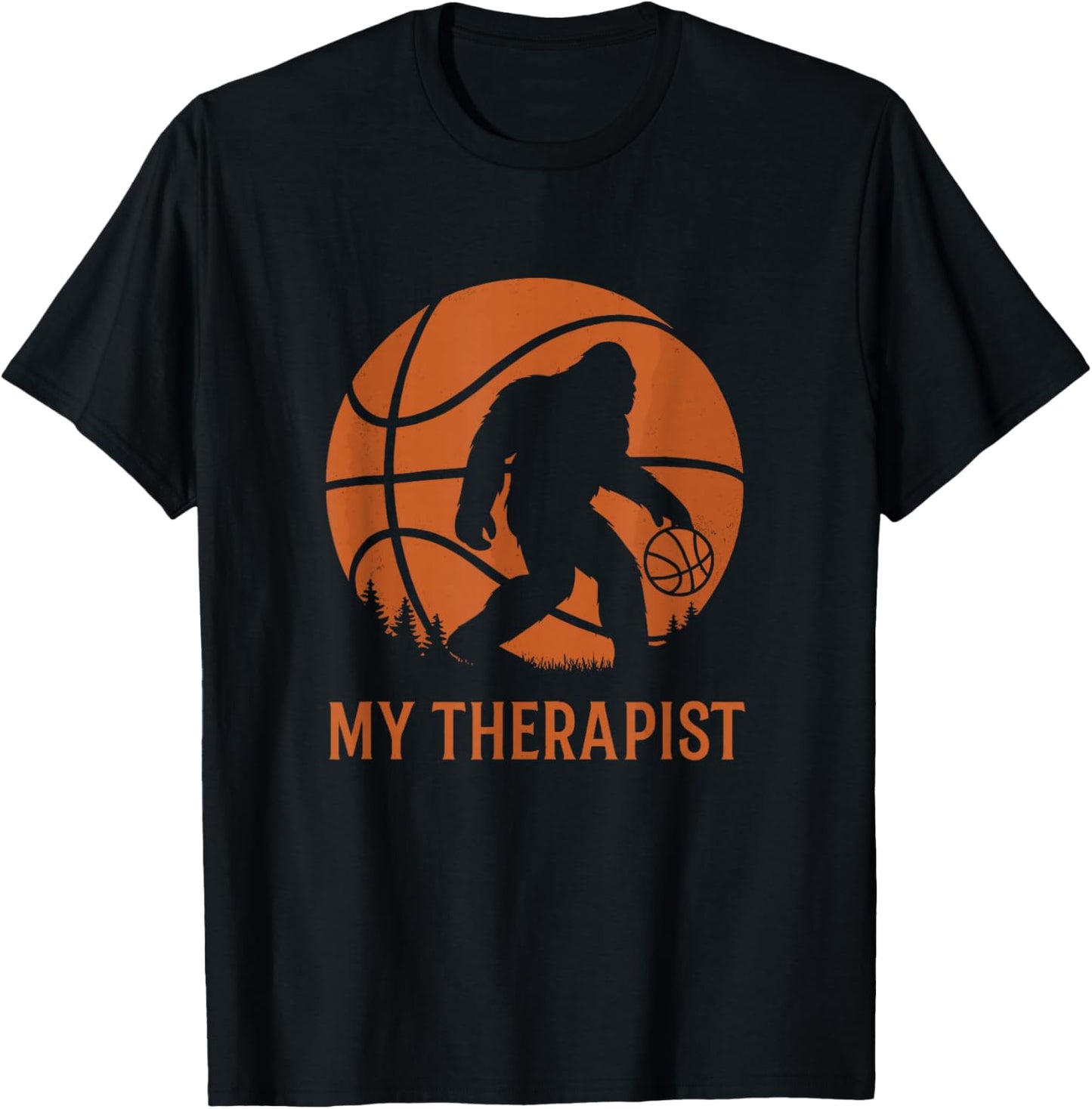 Bigfoot Basketball Players Men Women Kids T-Shirt - T-Shirt | Black