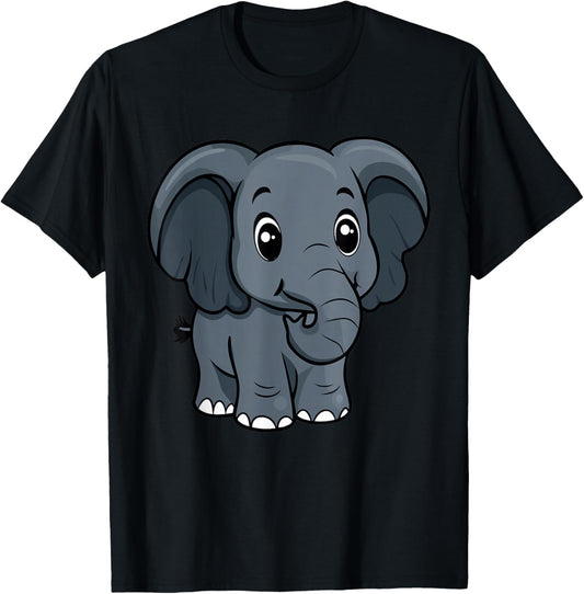 Cute Elephant for Kids T-Shirt - T-Shirt | Black