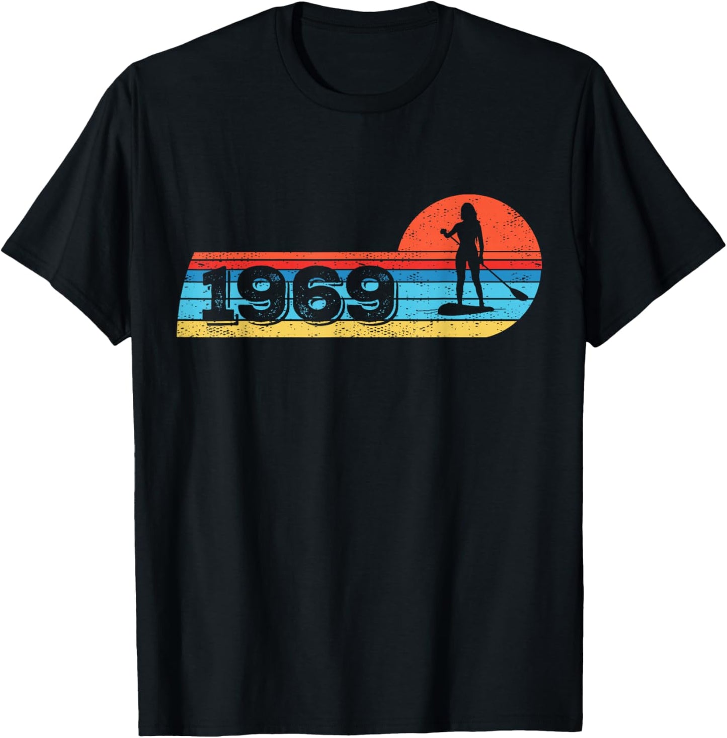 Vintage 1969 Birthday Women Stand-Up paddleboards sup Board T-Shirt - T-Shirt | Black