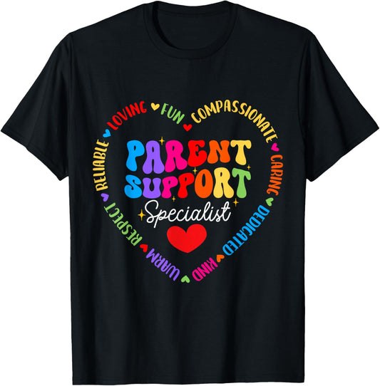 Parent Support Specialist Teacher Appreciation Week T-Shirt - T-Shirt | Black