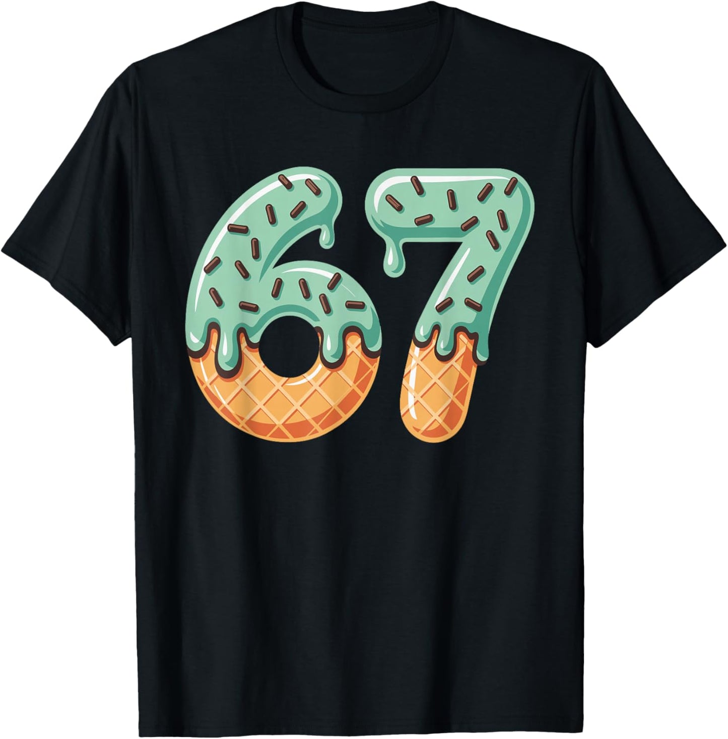 67 Funny Six Seven Gen Alpha Slang T-Shirt - T-Shirt | Black