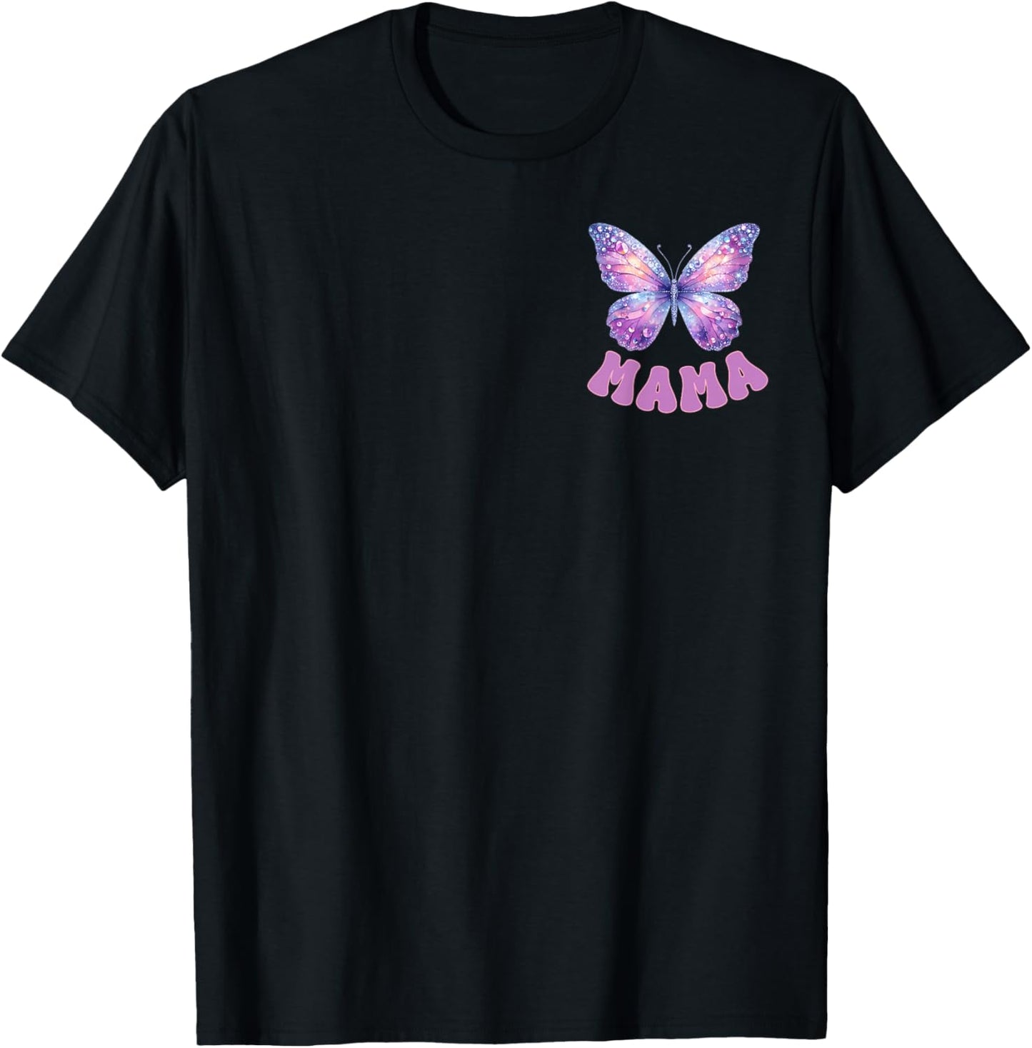 Mama of The Birthday Girl Butterfly Party Matching Family T-Shirt - T-Shirt | Black