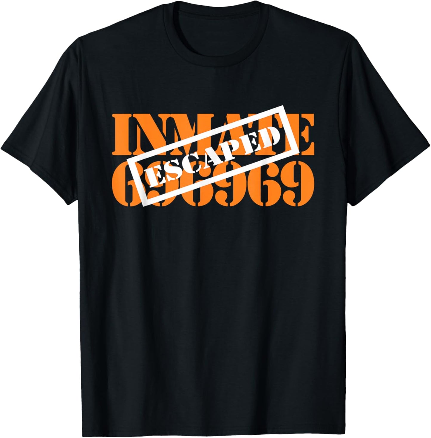 Orange State Prison Inmate County Jail Halloween Costume T-Shirt - T-Shirt | Black