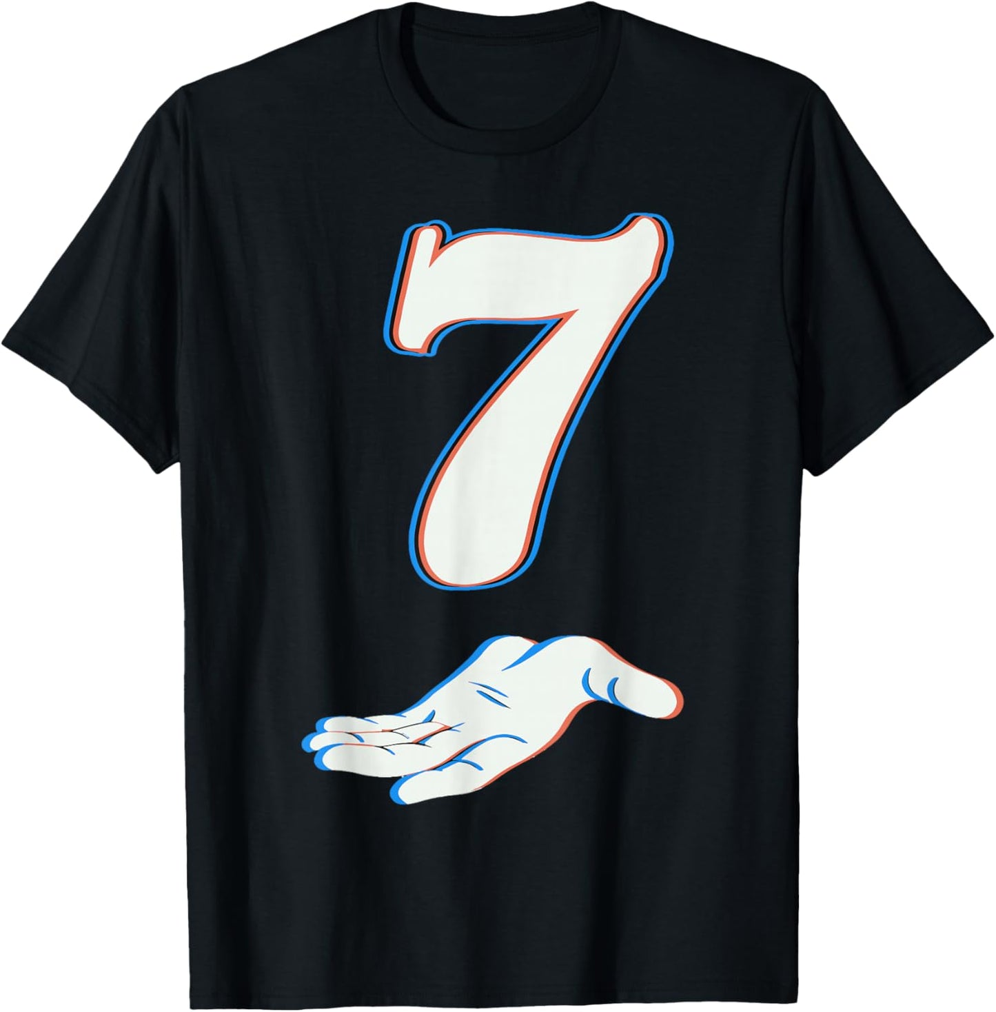 Number 7 Matching 67 Six Seven Meme Couple Halloween Costume T-Shirt - T-Shirt | Black