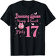 Dancing Queen Young & Sweet Only 17 Disco Bow 17th Birthday T-Shirt - T-Shirt | Black